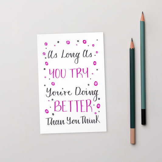 As long as you try - Postcard