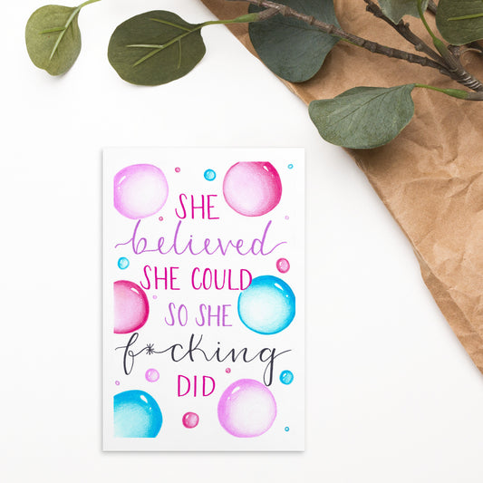 She believed - Postcard