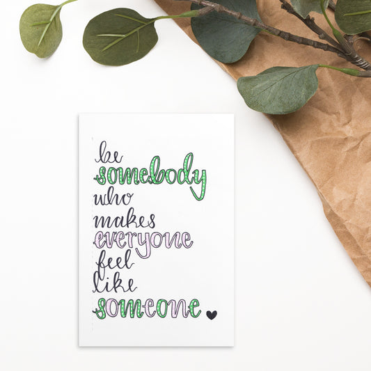 Be somebody - Postcard